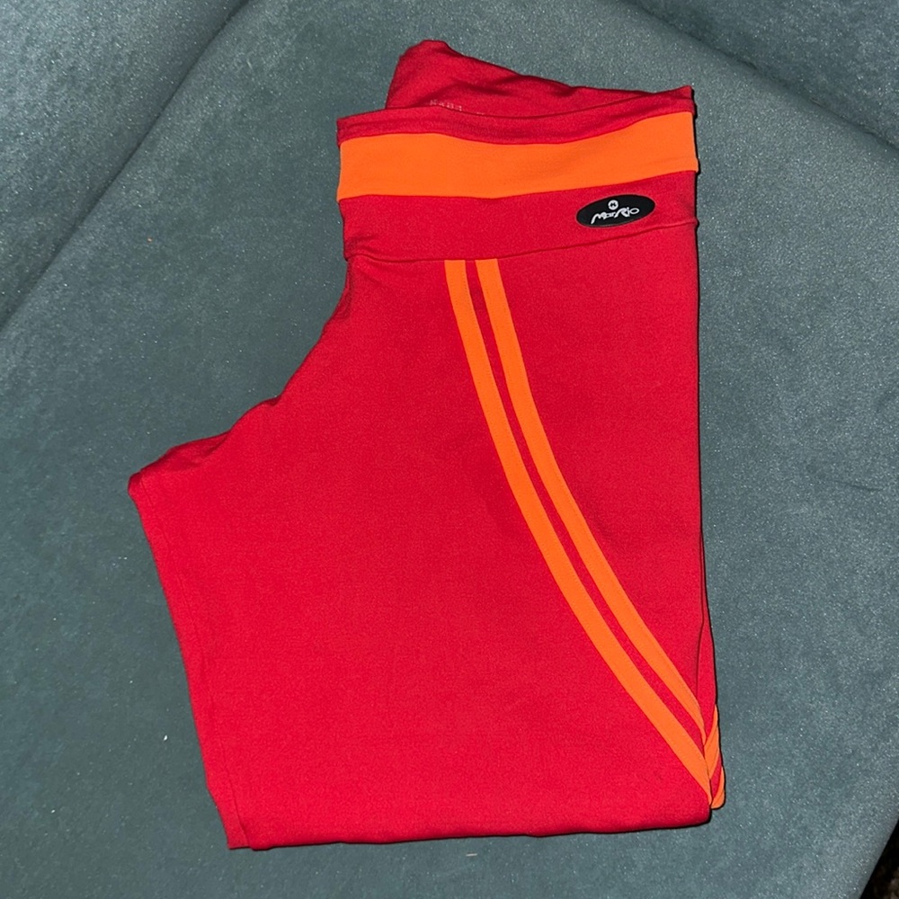 Red/Orange Capri Leggings | Sz Small